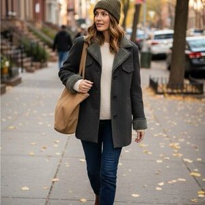 St. John's Bay Gray Pea Coat